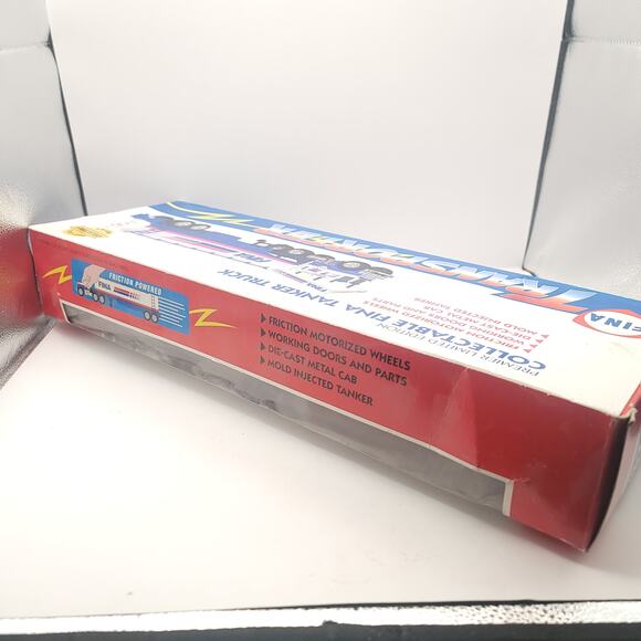 Fina Transpoter Fuel Truck Gas Oil Toy Vintage '70s Plastic Steel - Picture 5 of 7